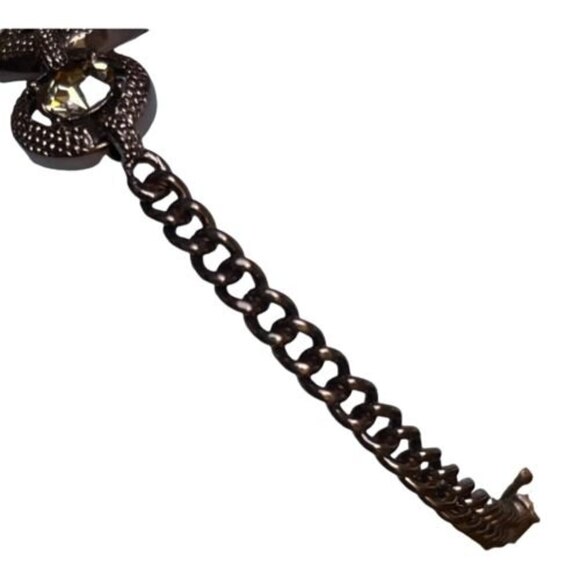 Givenchy Women's Three Crystals Copper Color Chain Bracelet - Picture 5 of 11